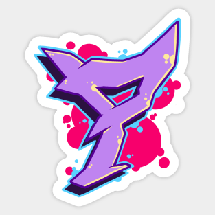 Letter P -  Graffiti Street Art Style Sticker